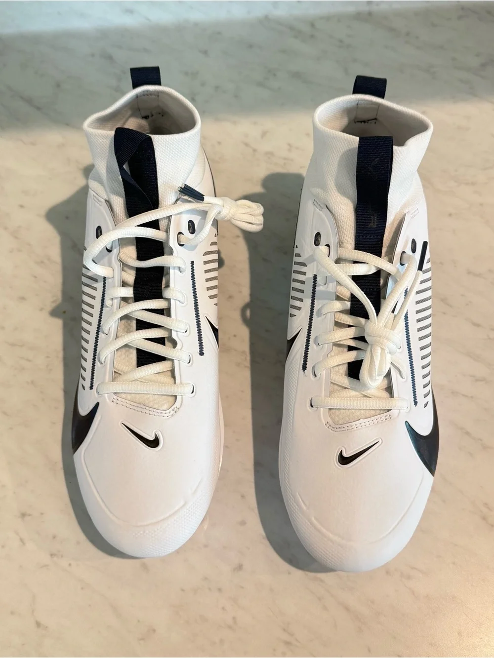 Men Nike Vapor Edge Pro 360 2 Football Cleats White Black FN7759-100 Size 10.5